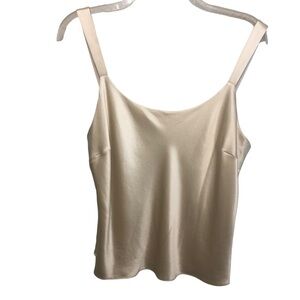 Lafayette 148 New York Elegant Silk Cropped Quiet Luxury Cami Tank Womens Sz 10